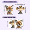 Self-adhesive Wall Stickers Dressed Big-eared Giraffe and Fox for Kids Room Bedroom Home Decor