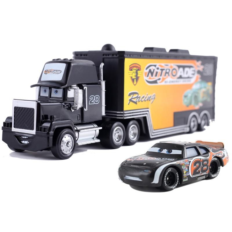 Pixar Cars Truck Attached Model Car Anime Figure Mack Semi-Hauler Rust-eze Racing Toys Container Trucks Children Birthday Gifts