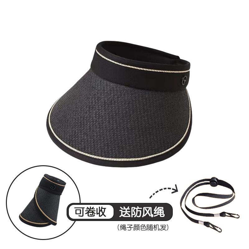 New big-brimmed sunscreen hat women's UV protection sun hat summer cycling women's roll top sun hat