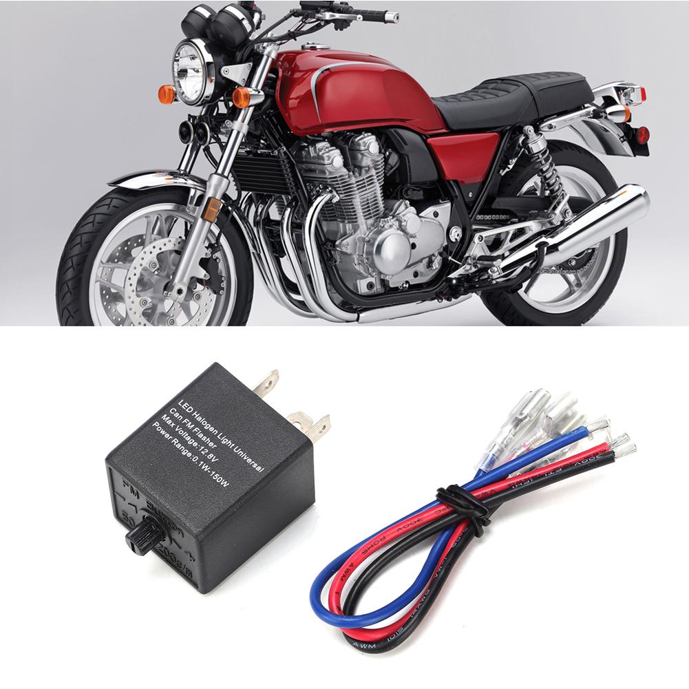 Universal 12V Motorrad Einstellbar LED Blinker Blinkerlicht Blinkrelais