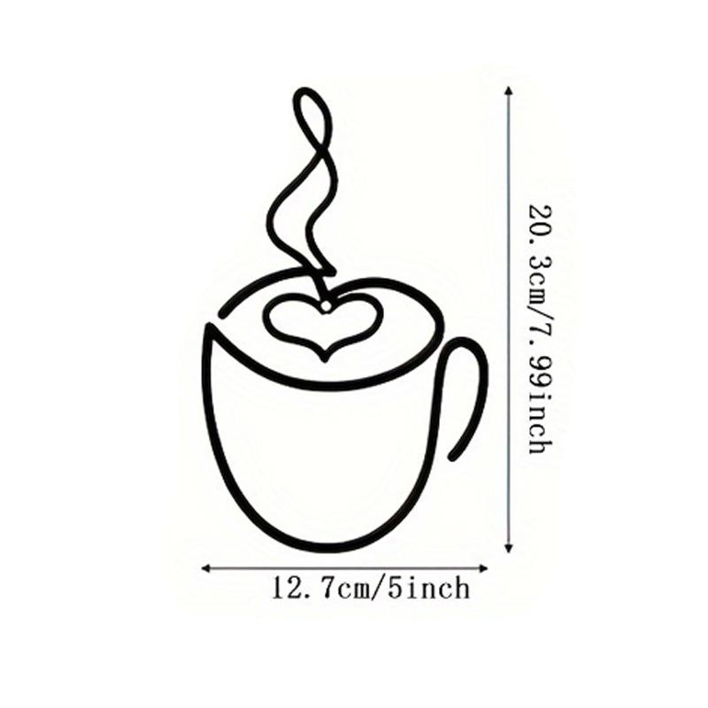 1/3pcs of Creative Coffee Wall Hangings, Coffee Shop Decorations,  Interior Wall Decorations, Wall Hanging Iron Paintings
