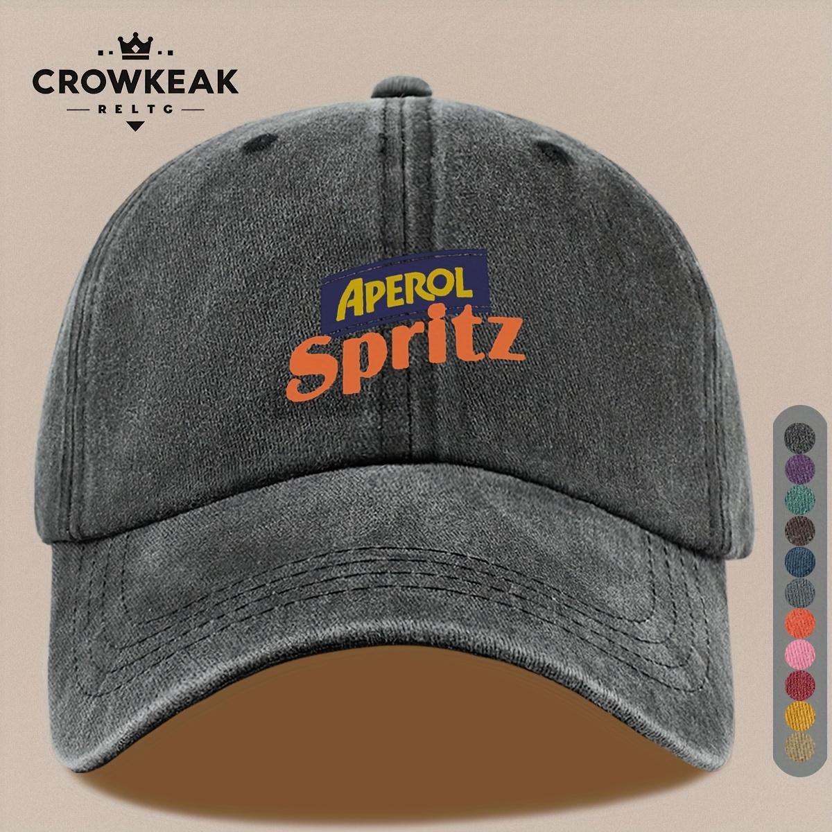 

1pc Aperol Spritz Print Baseball Cap Is a HipHop Style Outdoor Hat a Vintage Distressed Duckbill CapFor Any Season One Size