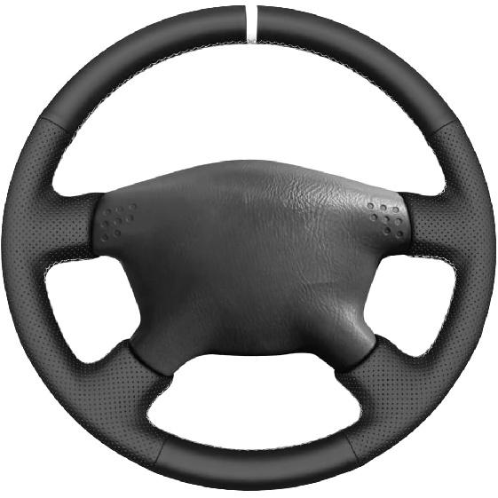 MEWANT Steering Wheel Cover Compatible with Toyota Tacoma 2001-2004 / Tundra 2001-2002 / Sequoia 2001-2002 Hand Sewn Microfiber Leather Car Steering