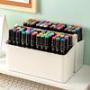 Storage Box With Wooden Handle Pen Holder 8 Compartments Desktop Stationery Organizer Marker Watercolour Pencil Storage For Home