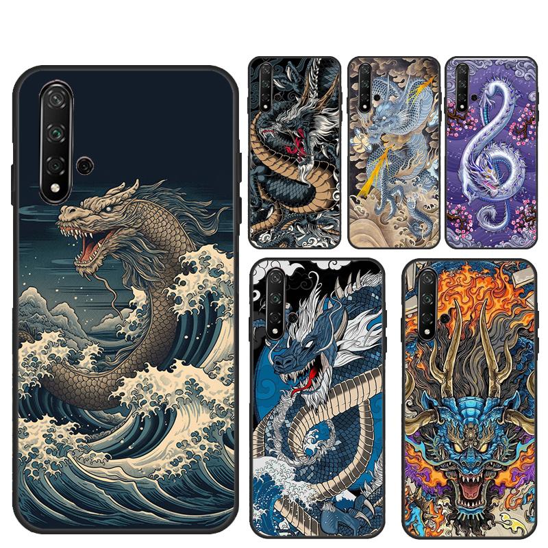 Japanese Dragon For Huawei Nova 9 10 SE 5T 12s 12i 11i Y91 Y90 Y60 Y70 Y72 Y61 P20 P40 P30 Lite P60 Pro Case