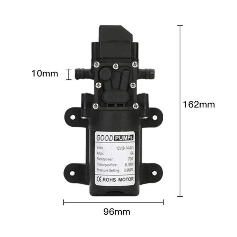 1pcs Automatic Flow Switch AUTO Diaphragm Water Pump Small Safe Self Priming Pumps 6L/Min High Pressure 12V 130PSI Agricultural