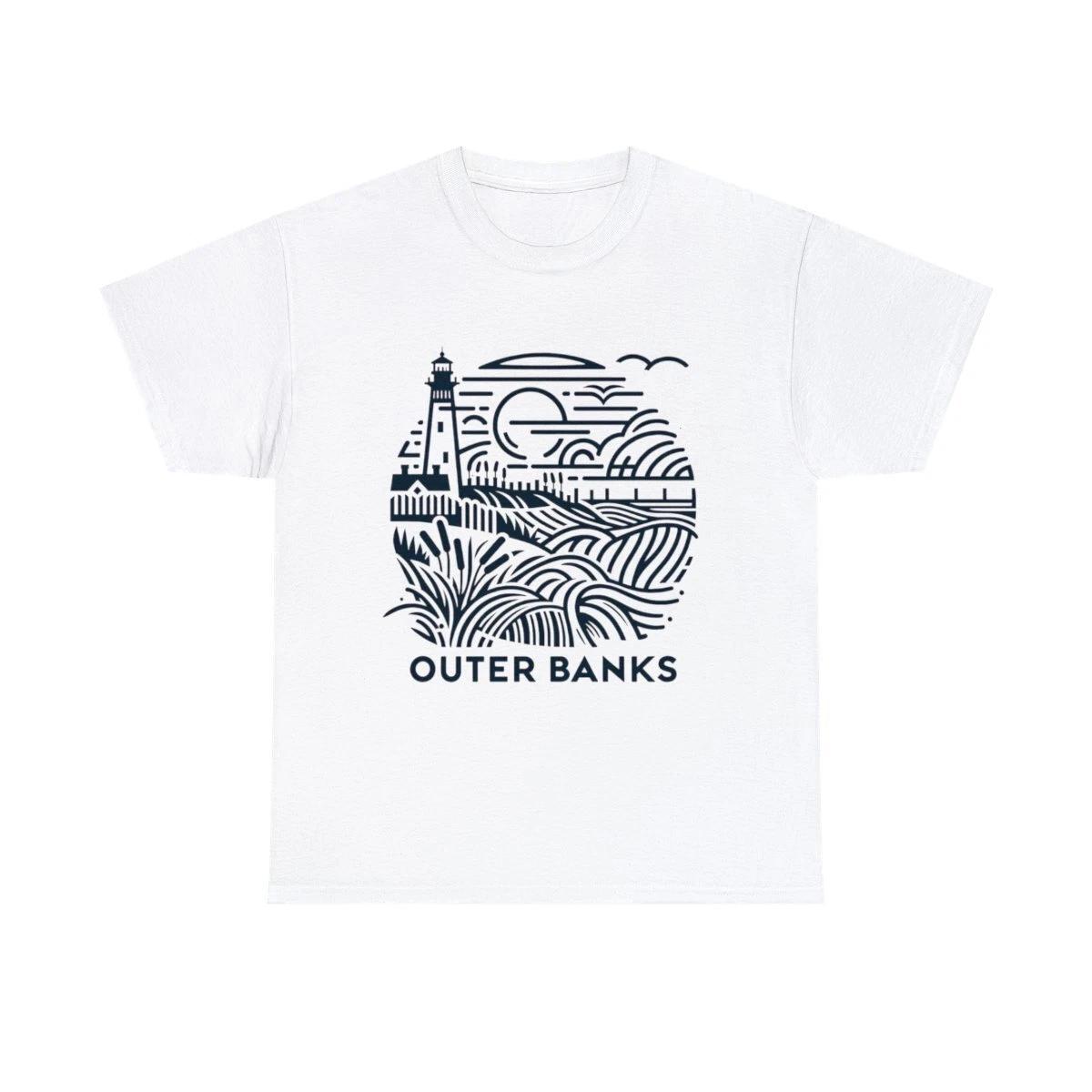 Унисекс Футболка для взрослых Побережье Outer Banks Северная Каролина Пляж Побережье Туристическая Футболка Отпуск 2XL