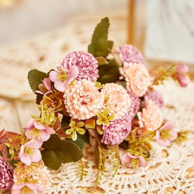 Mini Artificial Carnations Silk Flowers for Dining Table Decor and Corsages