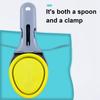 Yousheng 3-in-1 Collapsible Pet Scoop Measuring Cups Bag Sealing Clip Portable Dog Cat Food Spoon for Travel Feeding