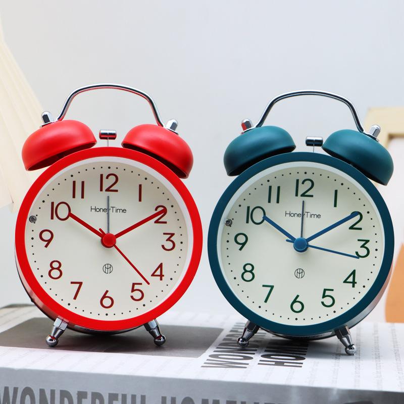 Metal Ringing Alarm Clock for Students To Use Bedside To Get Up, Magical and Powerful To Wake Up Boys and Girls Desktop Small Clock