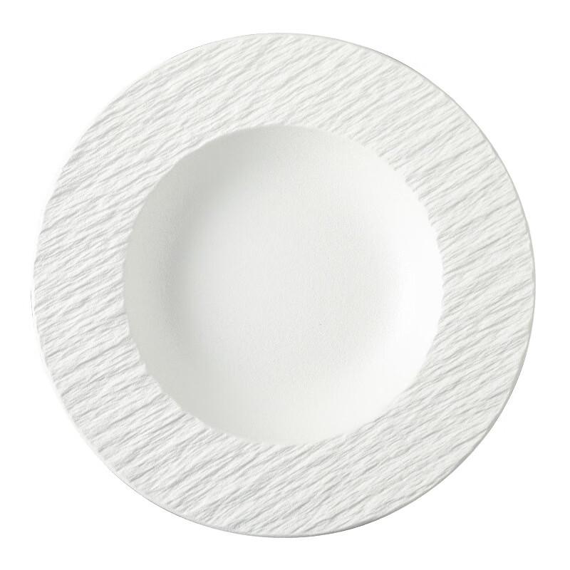 Ceramic Straw Hat Deep Salad Plate