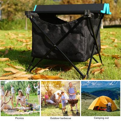 Picnic BBQ Kitchen Hanging Shelf Under Table Pouch Camping Foldable Table Storage Bag for Outdoor Activity