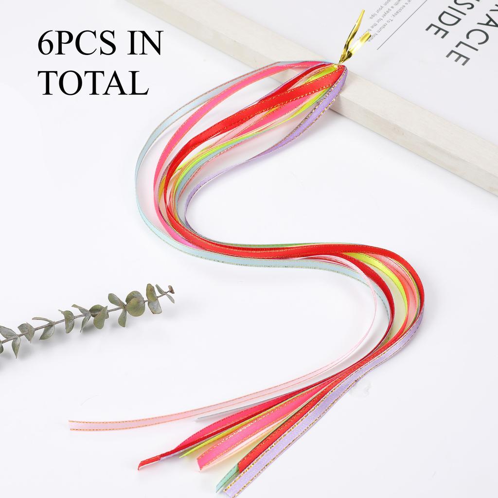 Rainbow Braiding Hair Ropes: Colorful Dreadlock Strings & Gold Ribbons, Hair Accessories for Women & Kids Styling.