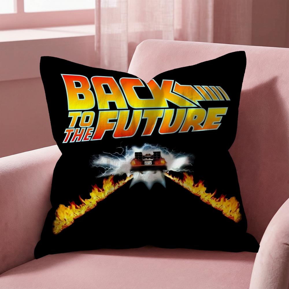 B-Back To The F-Future Cushion Cover Multi-Scene Pillow Cover for Home & Car - Reversible, Soft & Durable for Daily Use