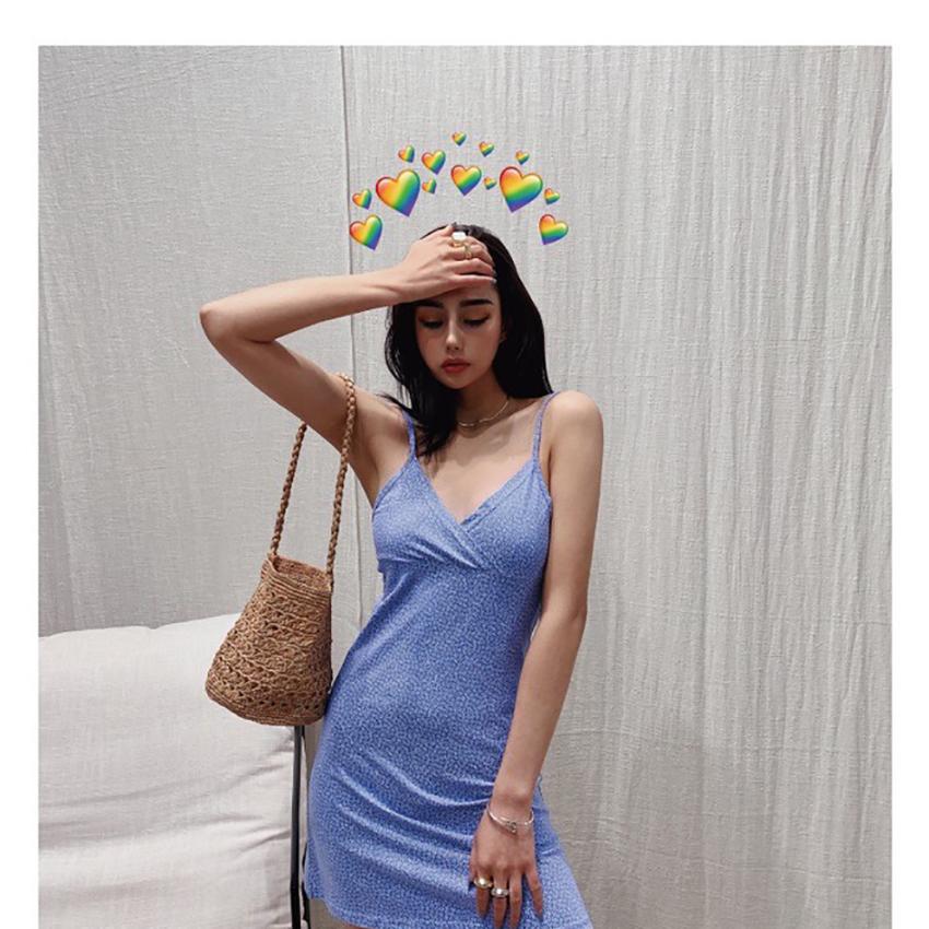 Women Spring Sleeveless Solid Color Suspender Dress Summer Casual Slim Ankle-Length Elastic High Waist Floral Print Camisole Dresses S-XL