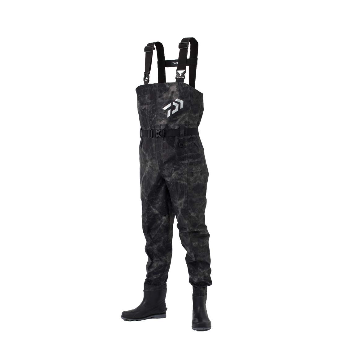 

DAIWA Fishing Waders Tight Fit Fishing Waders (Round Toe) (Radial Sole) Crack Black LL FW-4300R-T
