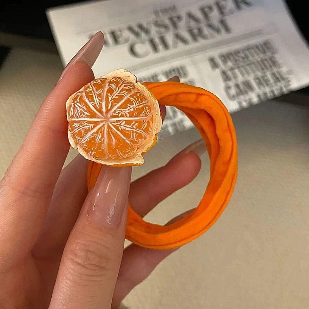 Hair Tie Fruit Hair Rope Cute Hair Ring Colorful Hair Scrunchies Elastic Rubber Band  Kids