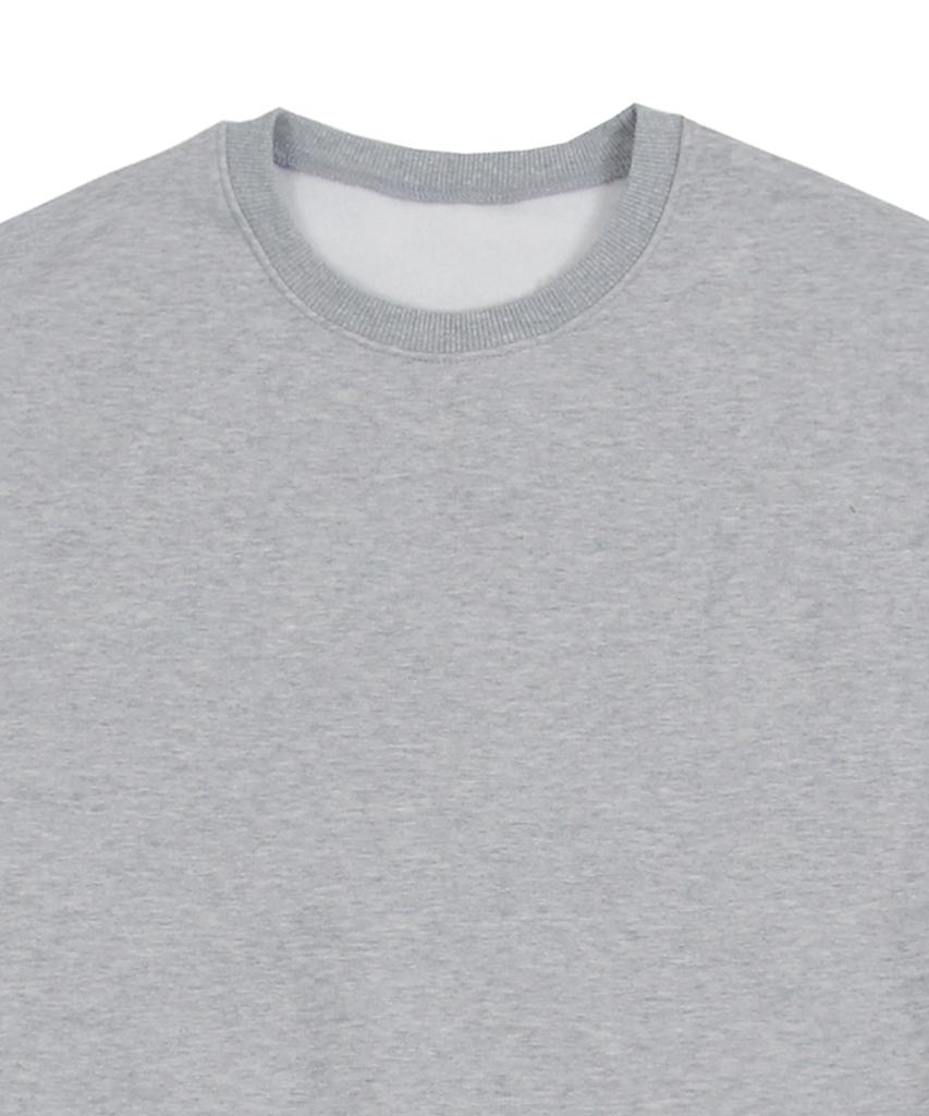 GRAVER [Unisex] Elbow Flower Bear Smile Sweatshirt_Gray