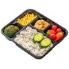 800ml Disposable 4-Compartment Meal Prep Containers with Lids