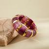 Bohemian Acrylic Elasticity Bracelet Exaggerate Women Simple Geometric Cuff Jewelry  Accessories