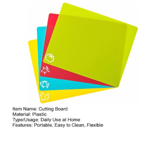 4Pcs Portable Cutting Board Rectangle Outdoor Camping Picnic Food Grade