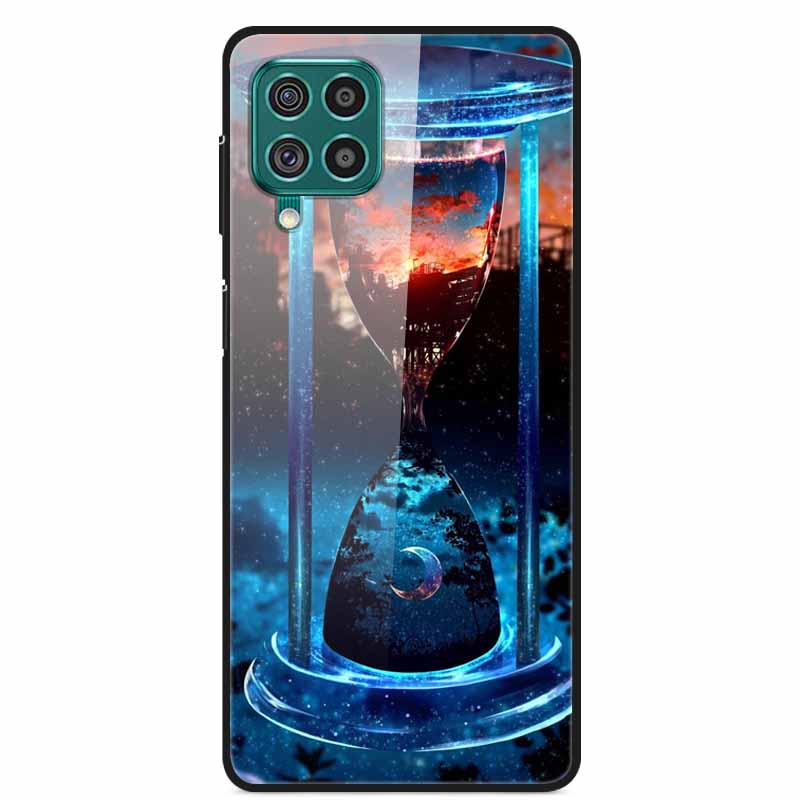 For Samsung M32 Case Tempered Glass Hard Back Cover Case For Samsung Galaxy A12 A22 M32 Phone Case Cover M 32 A 22 Funda Coque