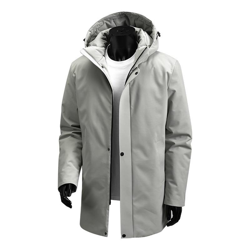 

European Size Long Cotton-padded Coat Men s Winter Loose Tooling Hooded Cotton-padded Jacket Thickened Cotton-padded Jacket Men 3XL (European code)