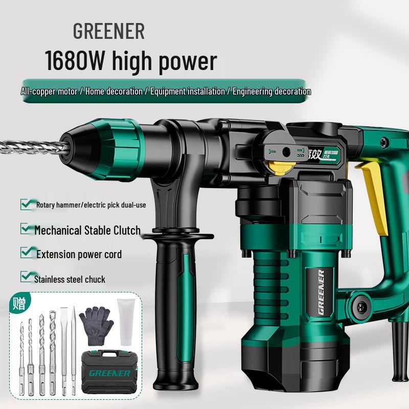 Green Forest Multi-function High-power Electric Hammer Drill for Concrete