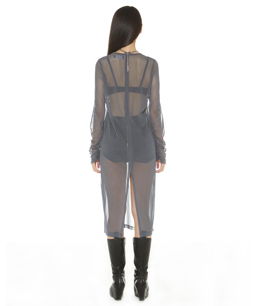 Suki Sheared Dress (Black Sesame)
