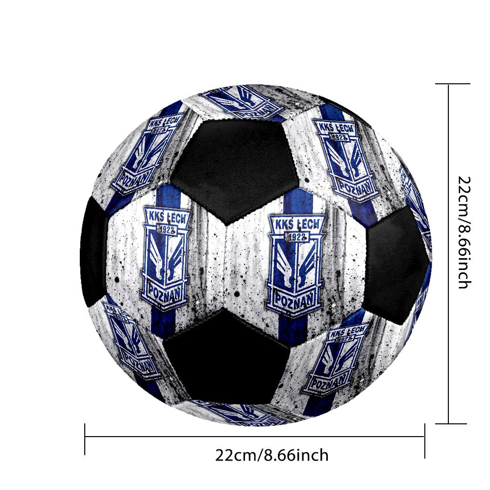 Lech Poznań Soccer Ball Colorful All Ages Machine Stitched PVC Competition Ready Durable High-Bounce