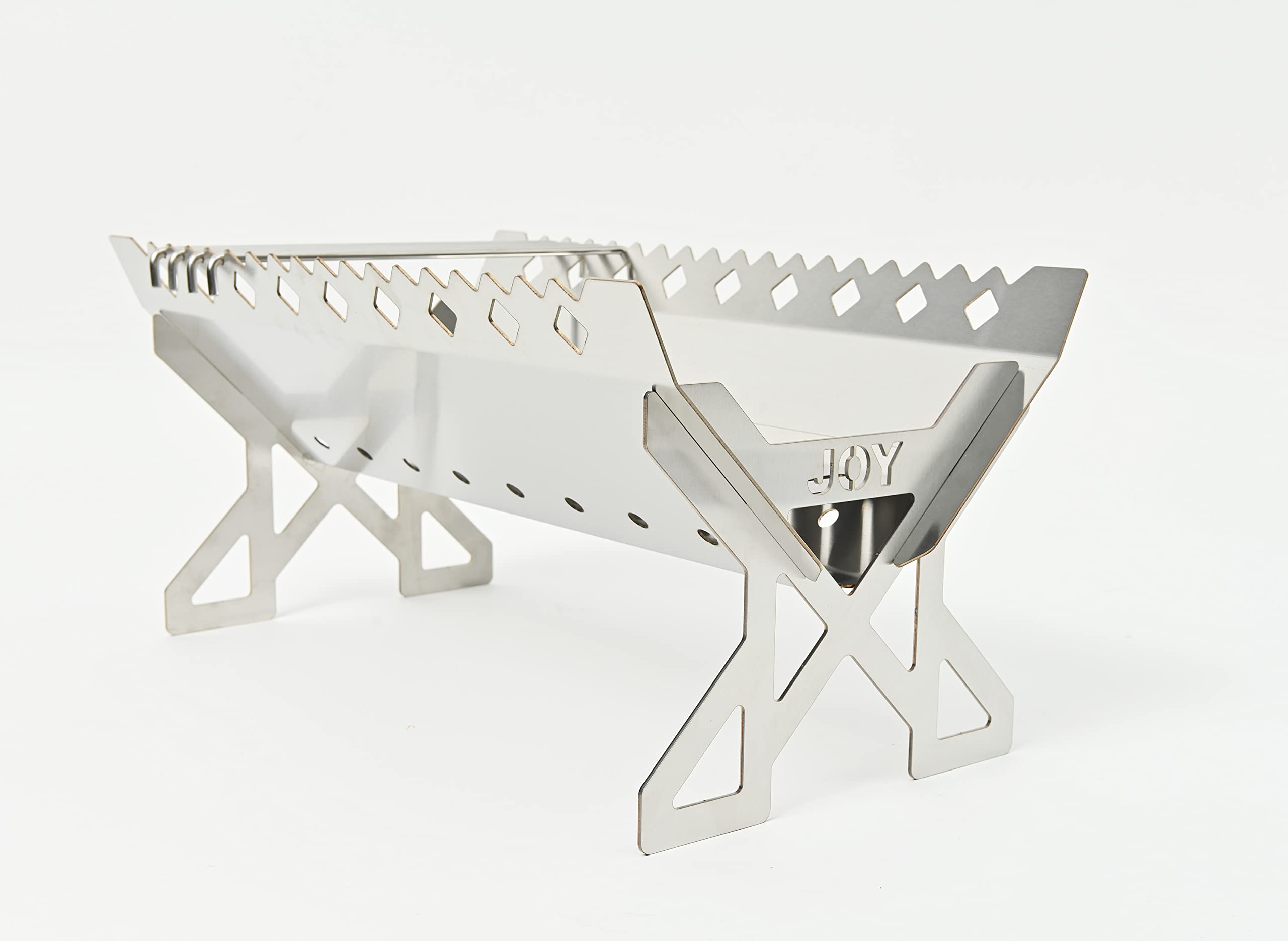 

Joyfactory JOY Stainless Steel Fire Pit New Model Made in Japan with Storage and Assembly 44cm Wide BBQ Smart Fire Fire Outdoor Camping [IS-13] (2023