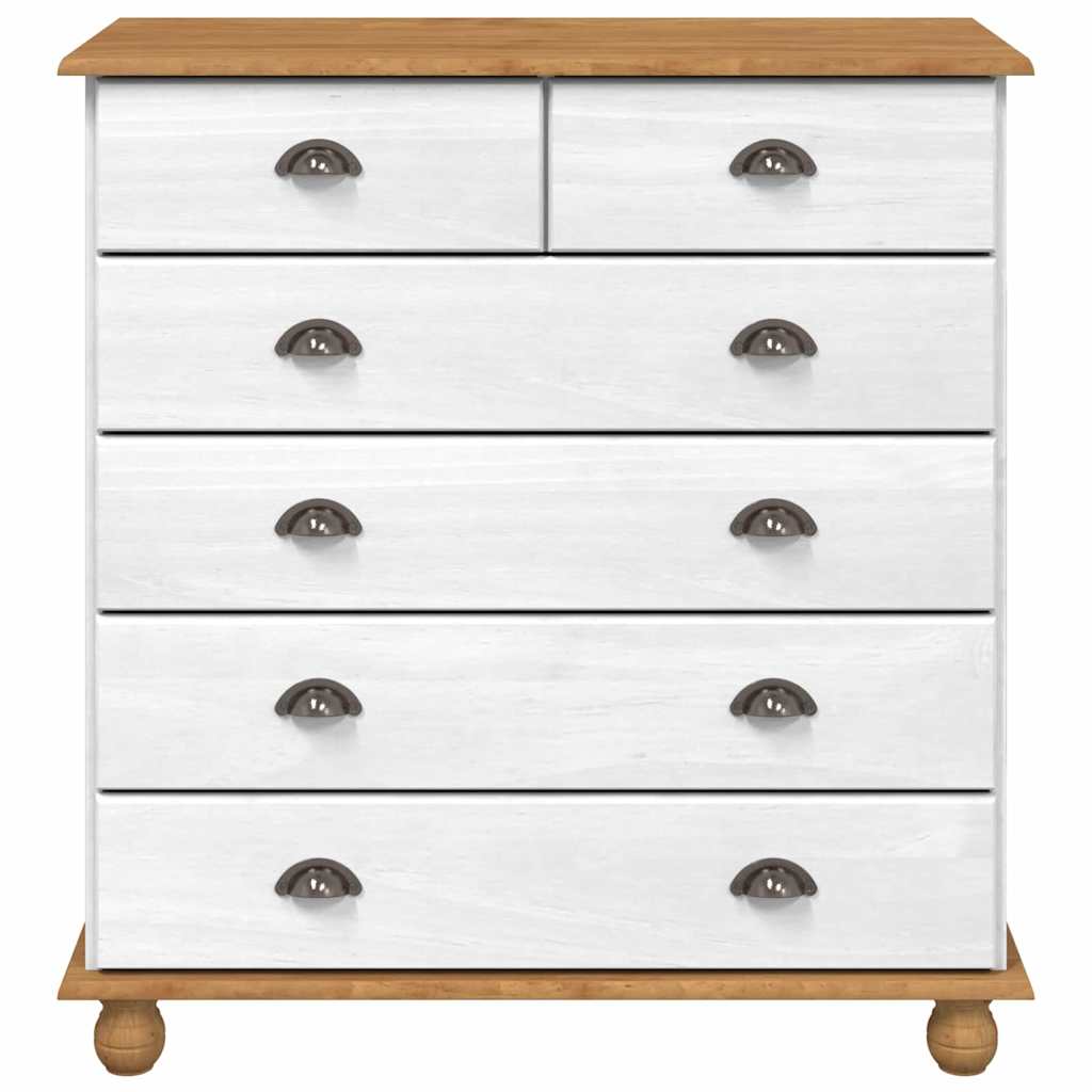ASKIM Weißer Schubladenschrank 91 x 40 x 95,5 cm