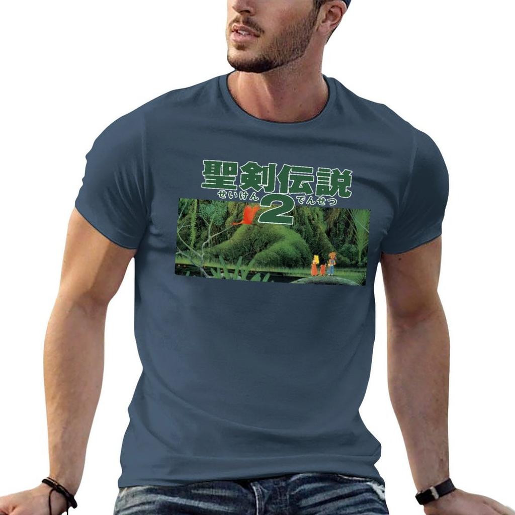 Secret Of Unisexa Japanese Version Promotional Artwork (Seiken Densetsu 2) TShirt Anime T Shirts Tops Unisexs Big And Tall T Shirts