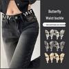 Butterfly Waist-Cinching Buckle: No-Sew Dress Jeans Alteration for Tightening & Adjusting Waistlines.