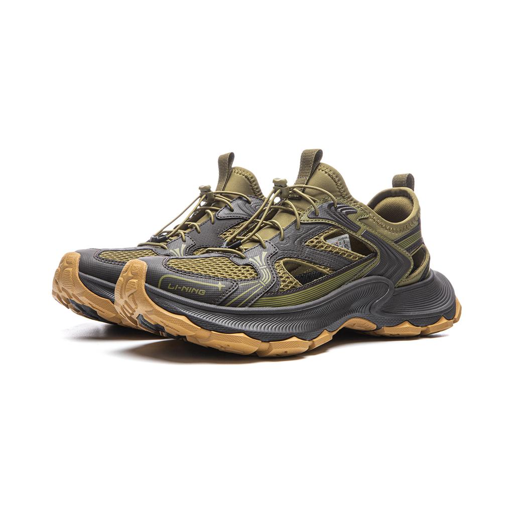 Li Ning Star Halo 2 Slip Resistant, Abrasion Resistant, Lightweight River Trekking Shoes Men's Green Gray AGUW013-5