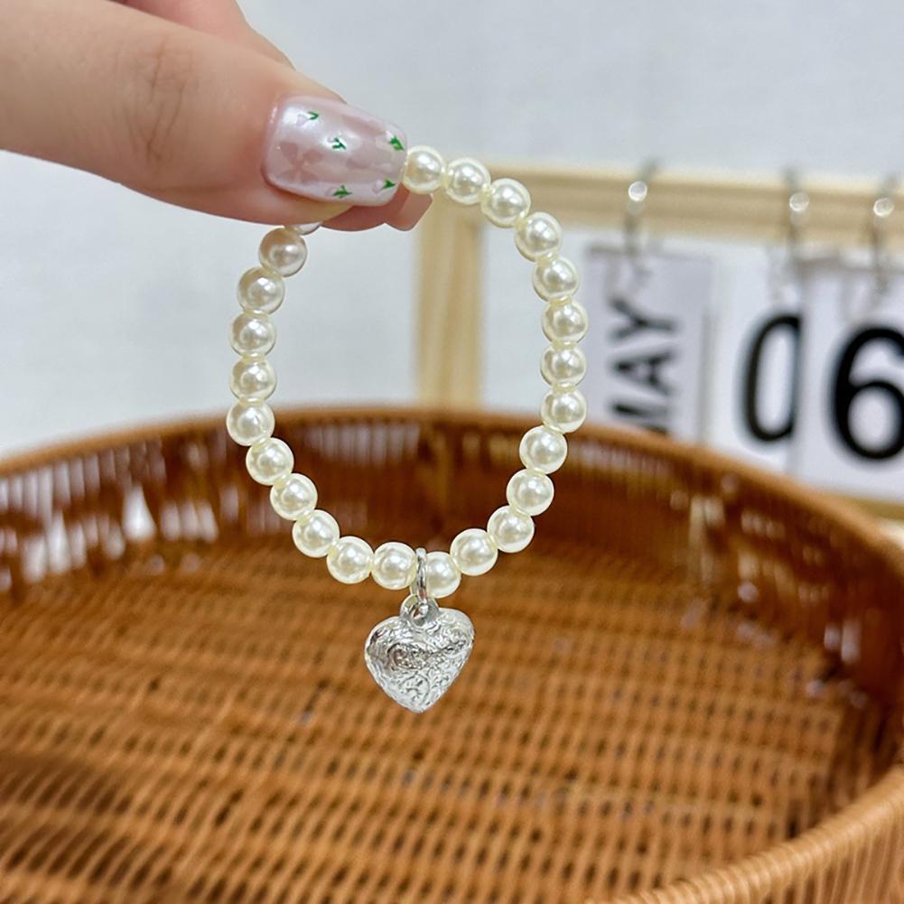 Cartoon Cute Plush Doll Necklace Love Pendant Pearl Chain Delicate Decoration Accessory For 13cm Master Dog Plush Doll