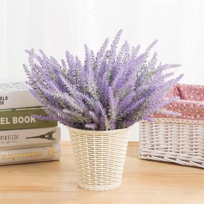 6 Zestaw Sztuczne Sztuczne Kwiaty Lawendy Plastikowe Suszone Rośliny Kwiatowe Bukiet do Wewnątrz Na Zewnątrz Home Decor Ślub