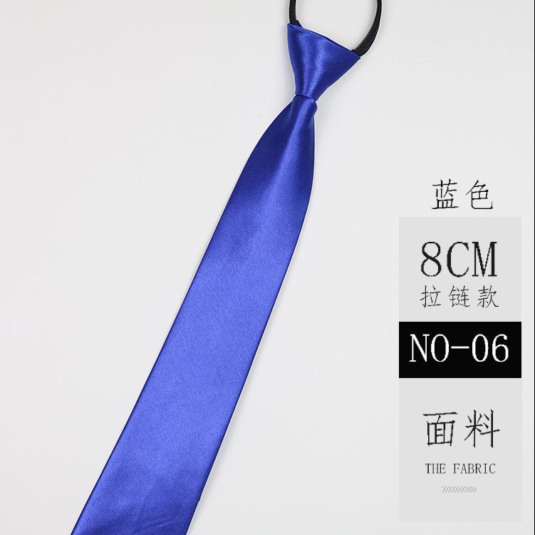 8CM Klassische Schwarze Krawatte Imitation Seide Einfach zu binden Für Männer Business Blau Rot Reißverschluss Krawatte 5CM Schmale Hemdkrawatte Geschenk