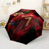 Ronaldo's The Force Soccer Compact Travel Automatic Umbrella Folding Umbrella with 8 Ribs Durable Plastic & Iron All-Season Use Stylish Accessory