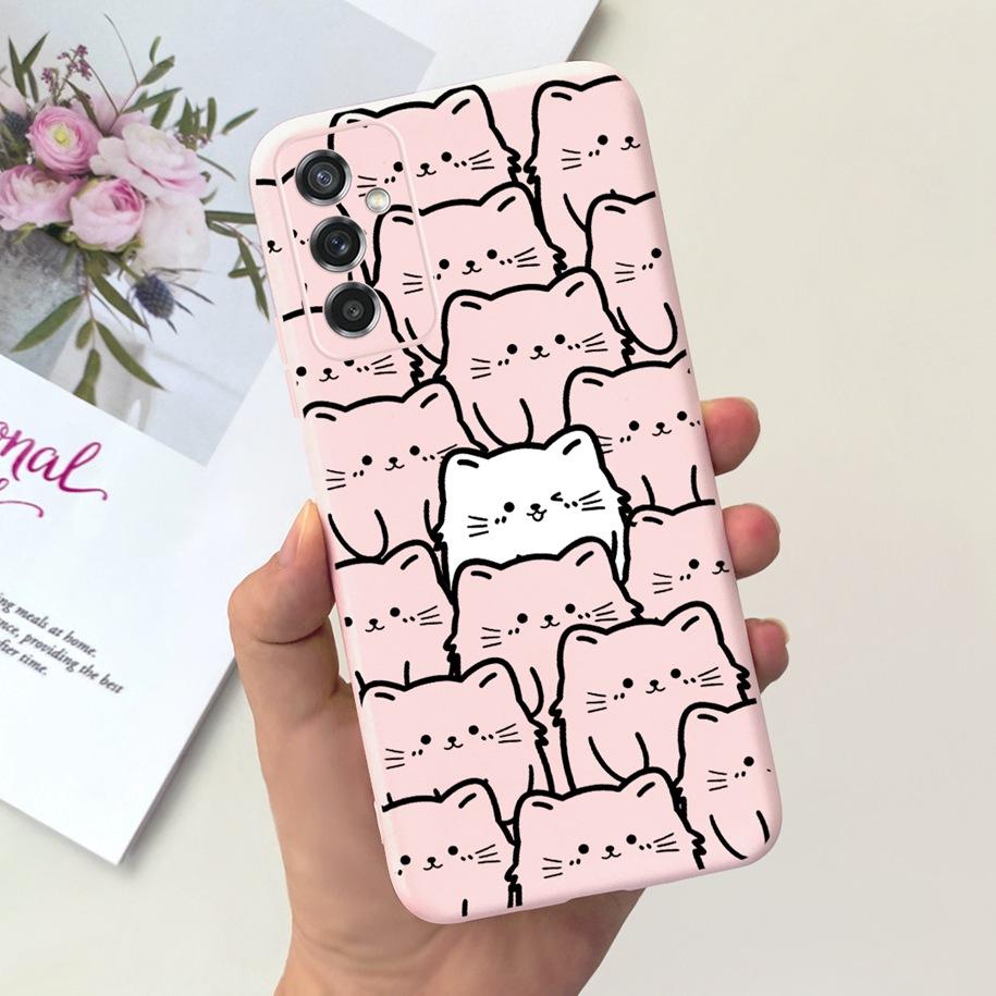 For Samsung M52 5G Case Lovely Duck Cat Head Dinosaur Fundas Soft TPU Phone Cases For Samsung Galaxy M52 5G SM-M526B Hoesje 6.7"