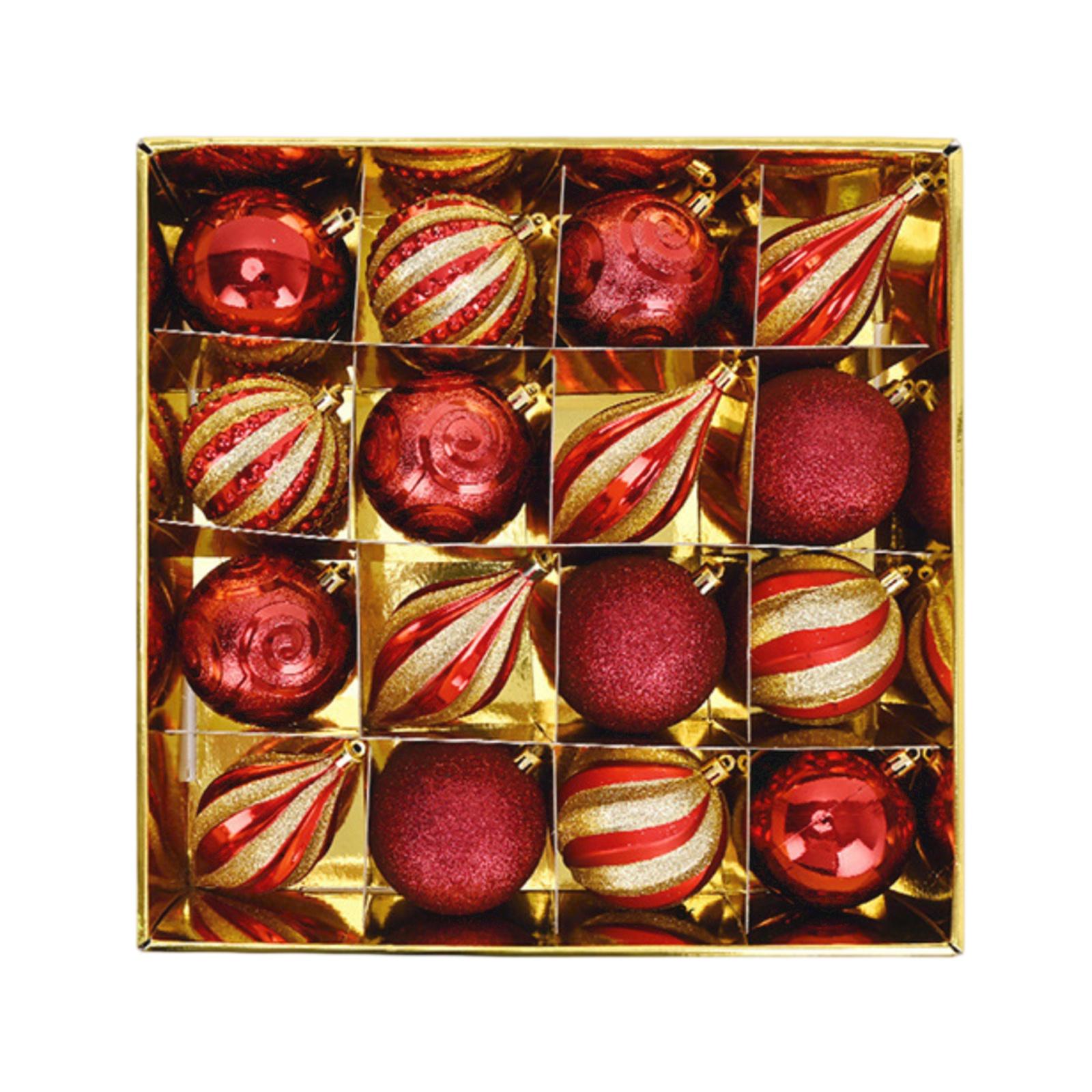 

16pcs Christmas Decoration Supplies Painted Christmas Ball Set Christmas Tree Ornaments One Size