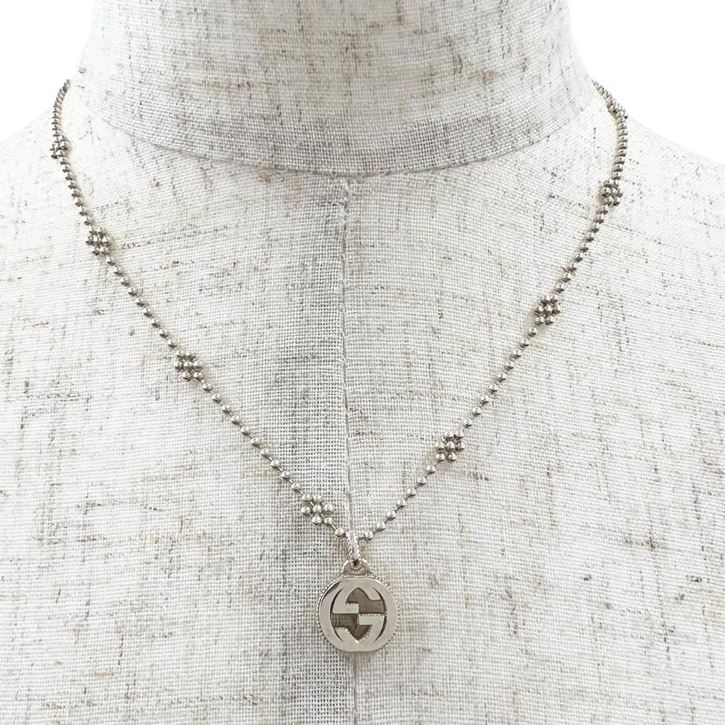 GUCCI Necklace bronze Women Interlocking G Ball Chain used
