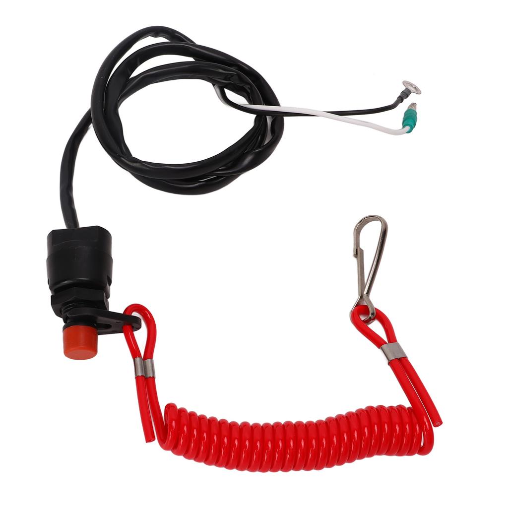 Außenbordmotor Stoppschalter ABS Wasserdicht Flexibles Clip-Design Bootssicherheitsschalter 95cm