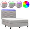 VidaXL Sommier à Lattes de Lit avec Matelas et LED, Lit Rembourré, Lit Double, Lit Adulte de Chambre à Coucher Intérieur, 3135109