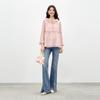 Women's Ruffle Sleeve Peter Pan Collar Loose Blouse