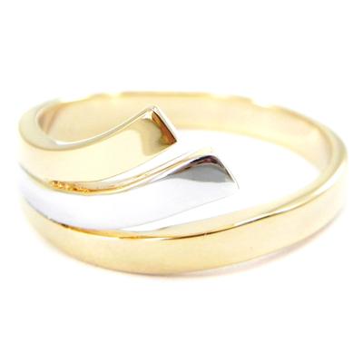2 Tone Gold Plated 'Choreography' Ring