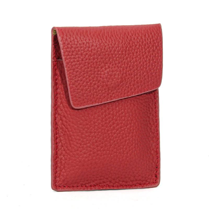 Ultra-thin Genuine Leather Women's Multi-card ID Holder