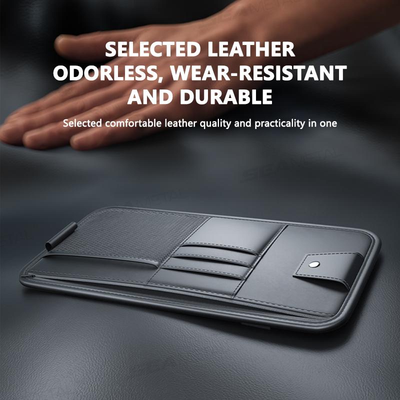 Car Visor Storage Bag, Multifunctional Car Glasses Holder, Car Driver's License Bag Card Ticket Storage Bag