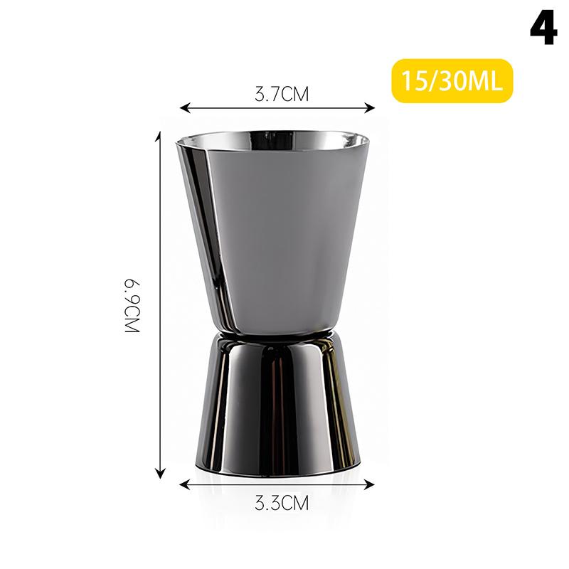 1 Pezzo 15/30ml o 30/60ml Bicchiere Dosatore Cocktail in Acciaio Inossidabile Doppia Testa Bicchiere Dosatore Alcolico Bicchiere Misurino Bar Once Articoli per la Cucina
