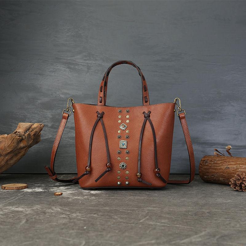 

Genuine Leather Women Clutch Bag Vintage Design Ladies Handbags Shoulder Crossbody Bags Purse Pack GZW 22*22*11cm коричневый